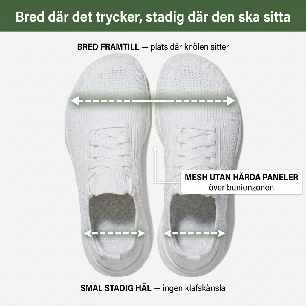 Stigré sneakers set oppefra, siderne ved siden af hinanden