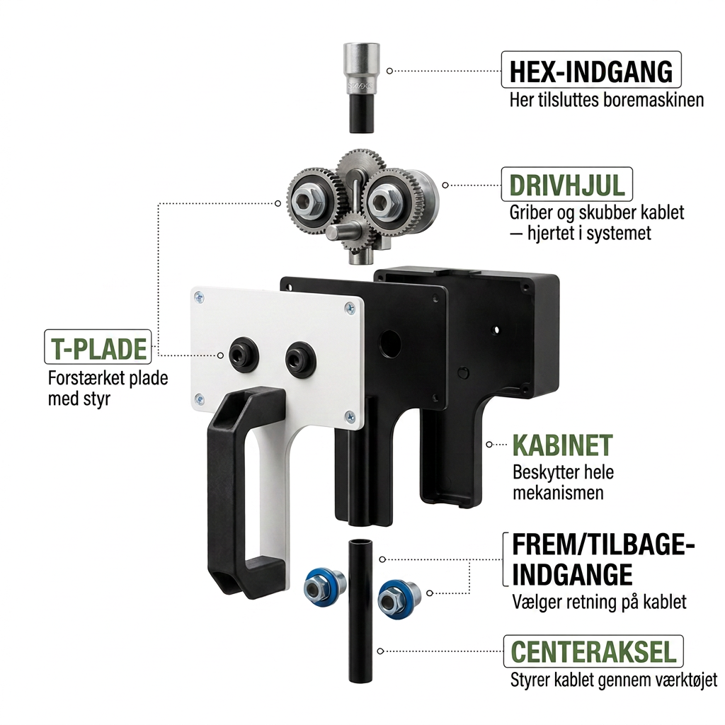 CableDrive eksploderet visning dele