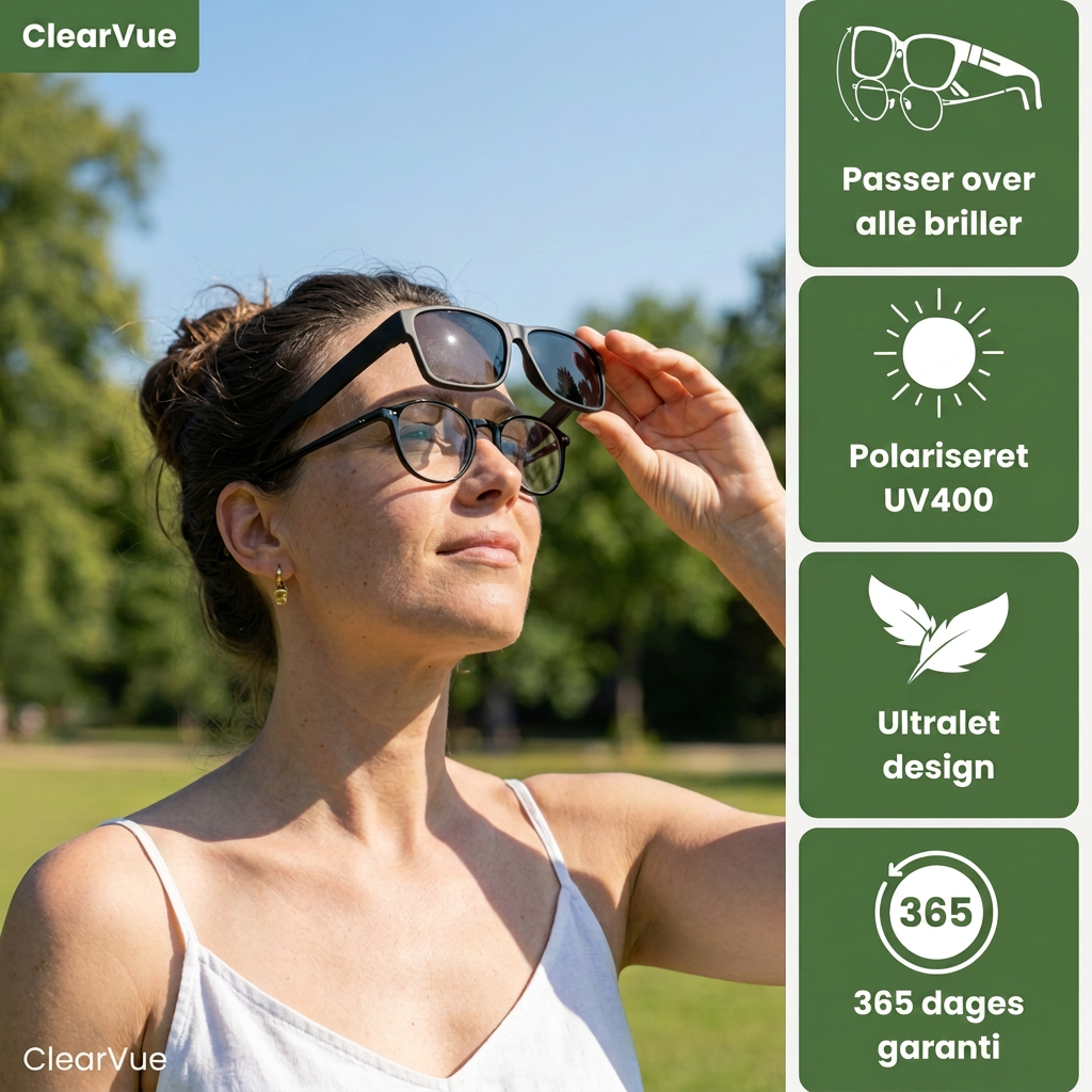 ClearVue feature infografik - passer over alle briller