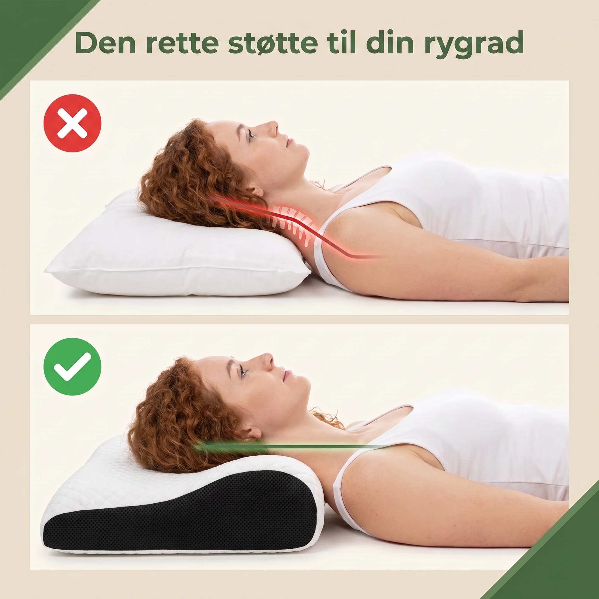 Rette stoette til rygrad - dansk