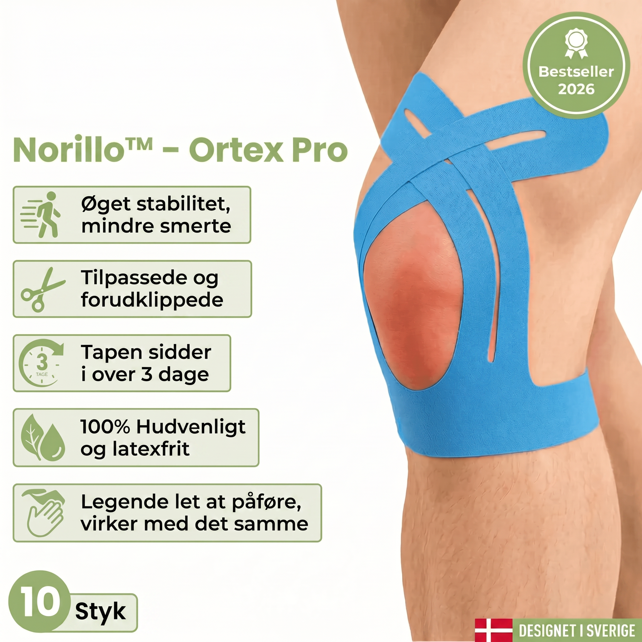 Norillo Ortex Pro knætape fordele