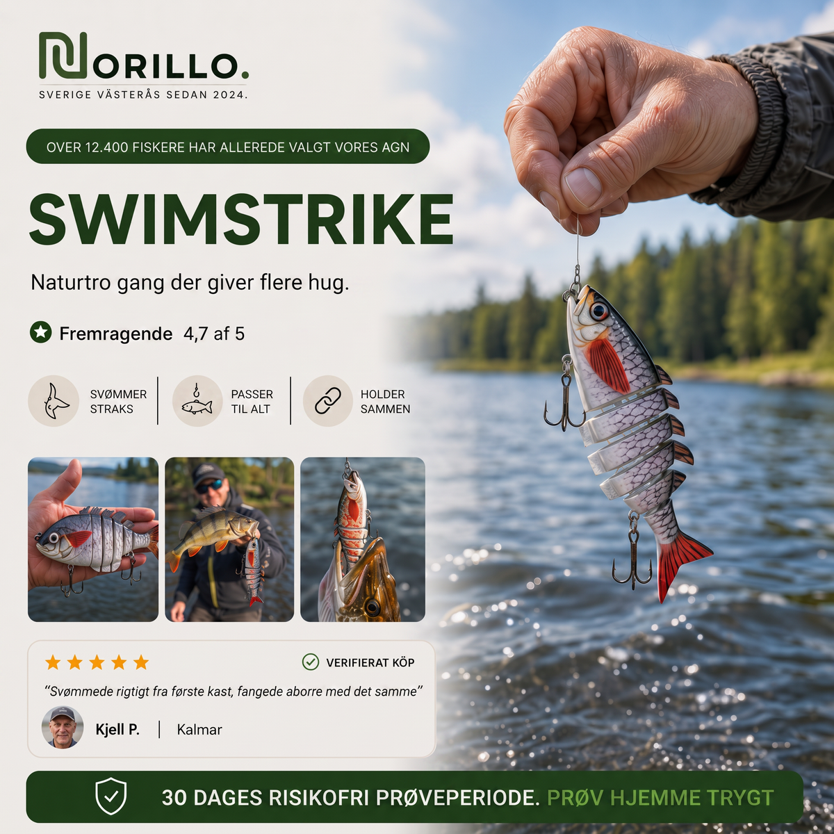 SwimStrike hero dansk