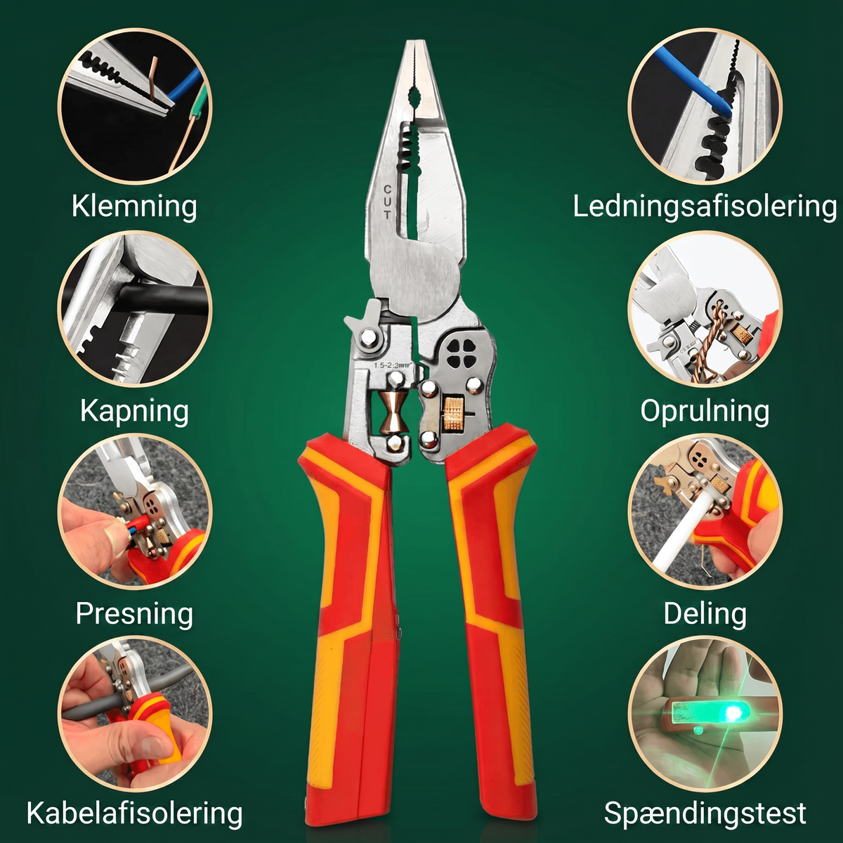 Norillo™ - 8-i-1 afisoleringstang til hurtig kapning & kabelarbejde
