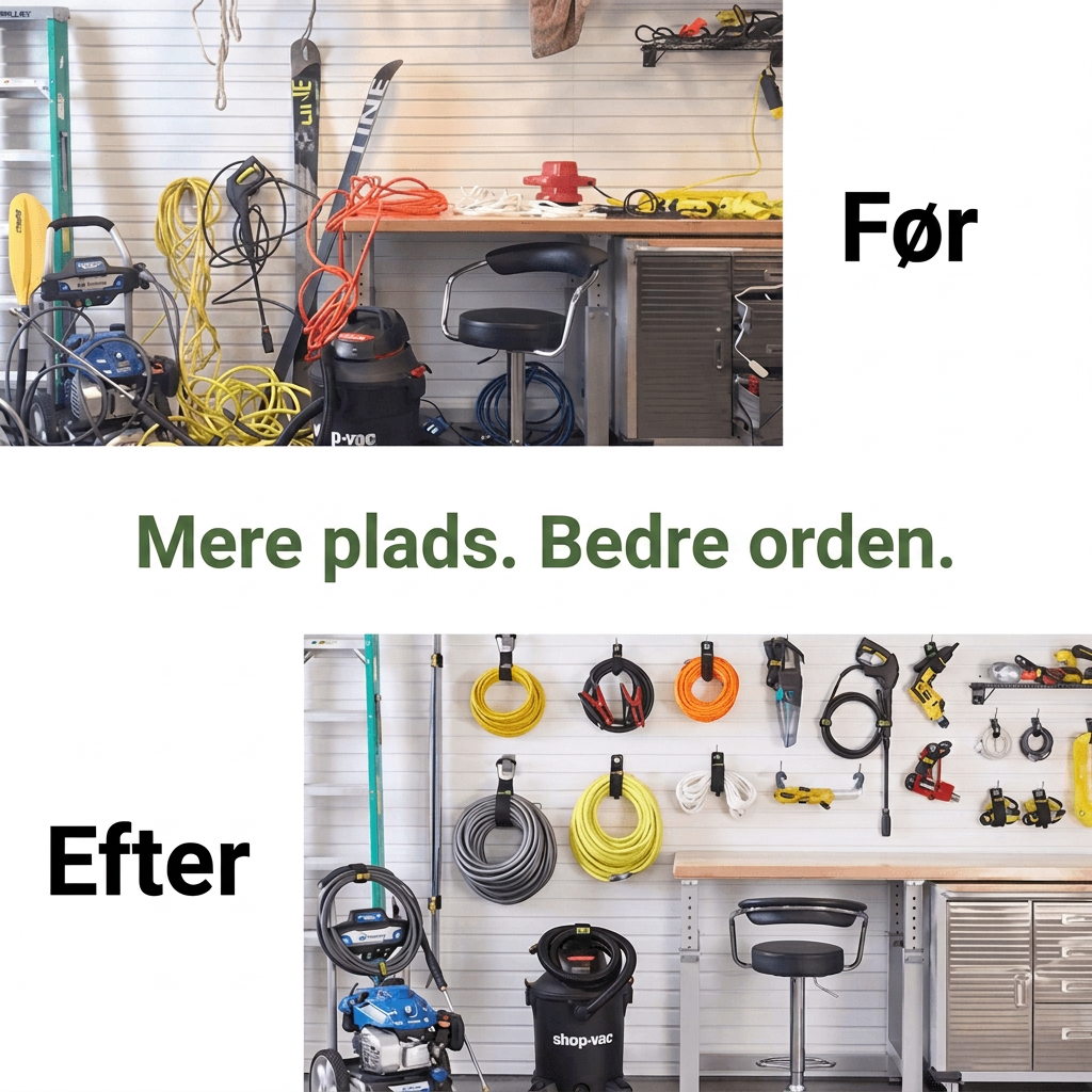 Før og efter - mere plads bedre orden