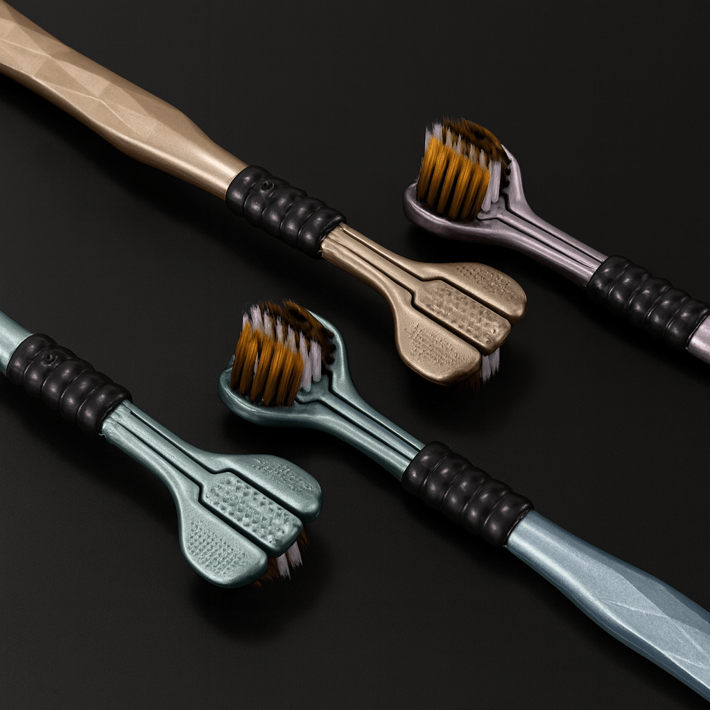 Norillo 3D TriBrush tandbørste i nærbillede