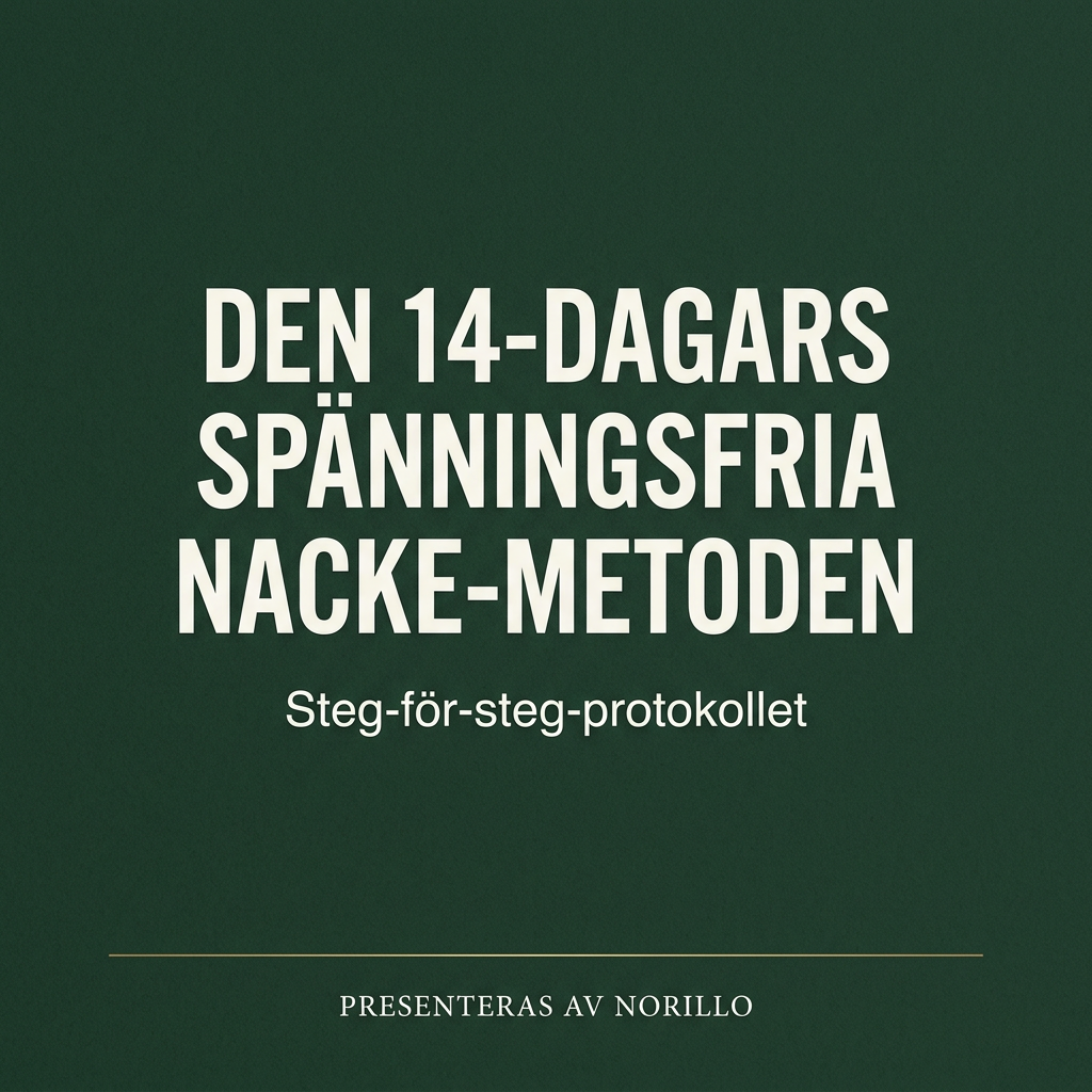 Forside til Norillos digitale guide om den 14-dages spændingsfri nakke-metode