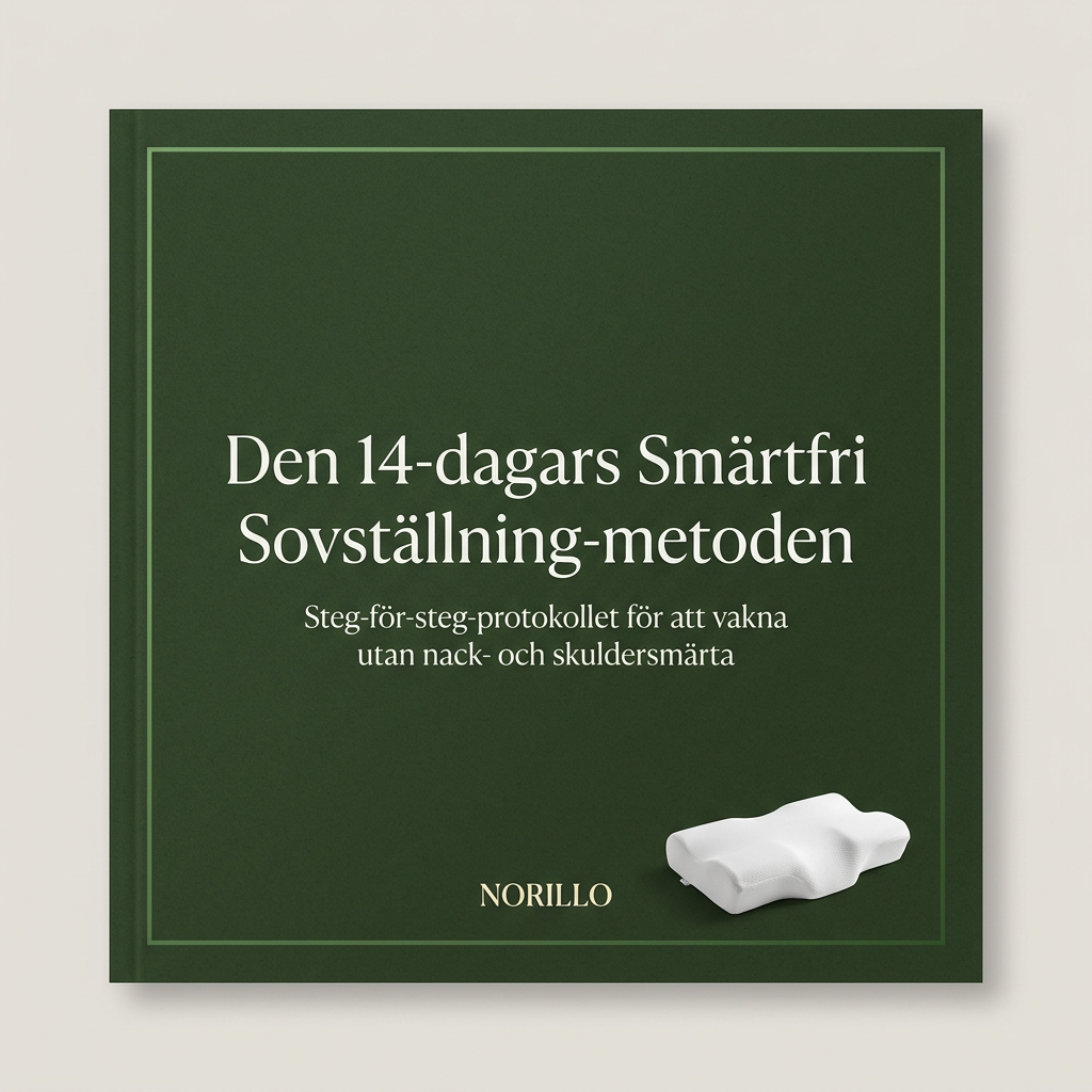 Forside til den digitale guide Den 14-dages smertefri sovestilling-metode fra Norillo