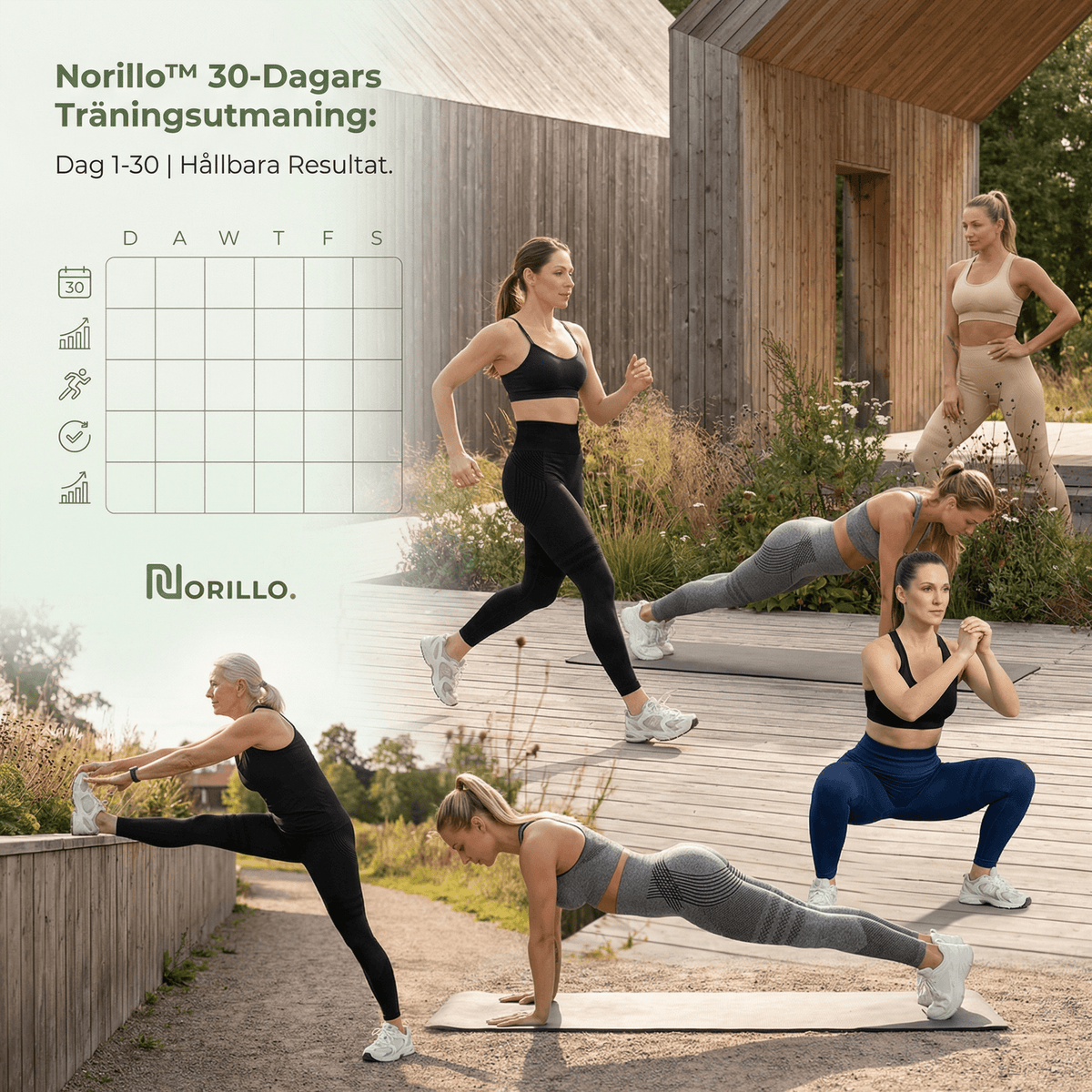 Norillo 3D Sculpt Leggings til 30-dages træningsudfordring