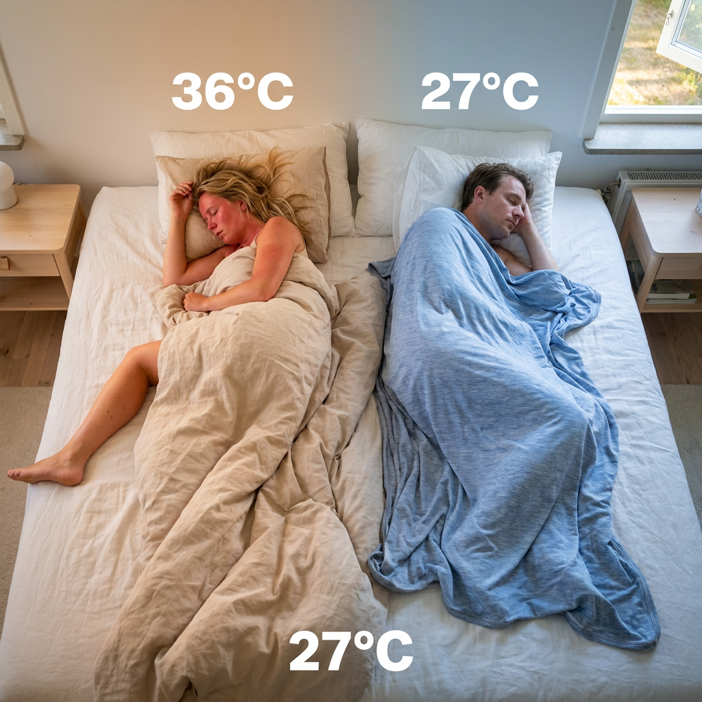 Par sover køligt under Norillo køletæppe