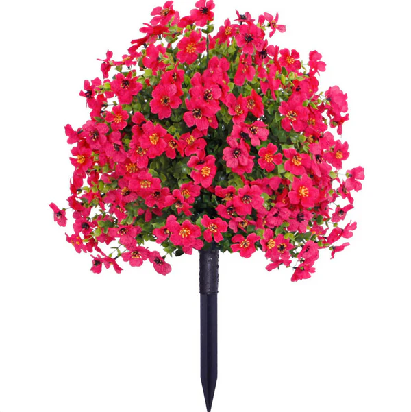 FloraLux kunstige blomster ved en dør