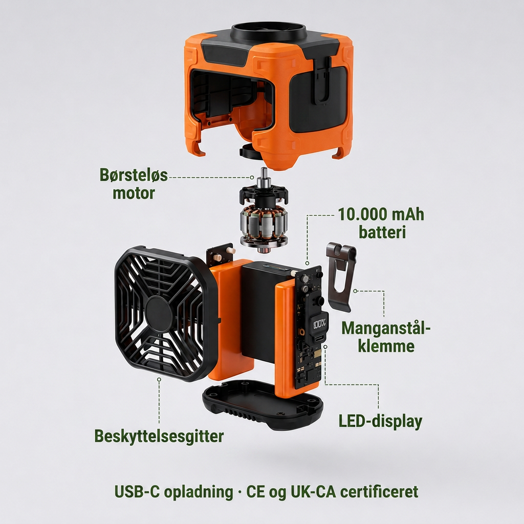 Ventilator eksploderet visning dele