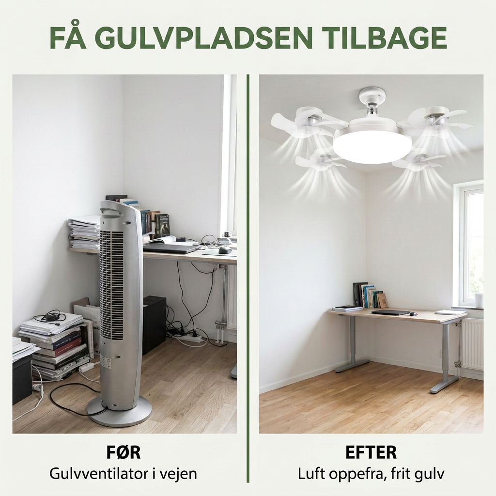 Faa gulvpladsen tilbage foer efter