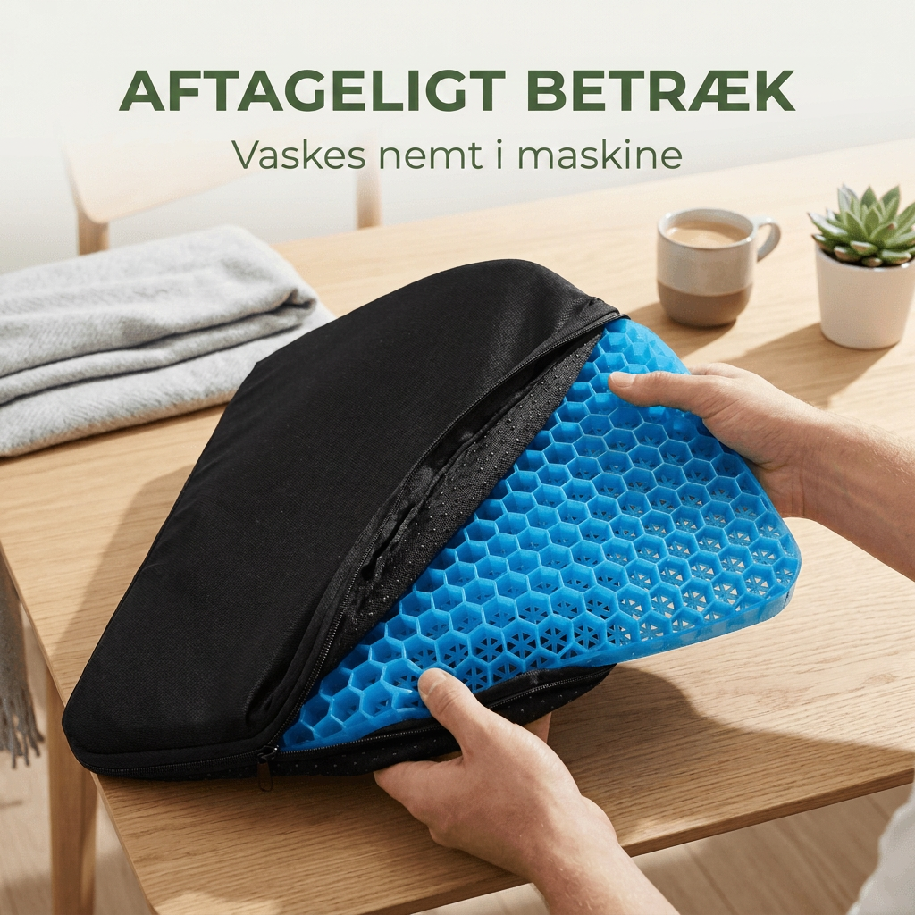 Aftageligt betraek vaskes i maskine