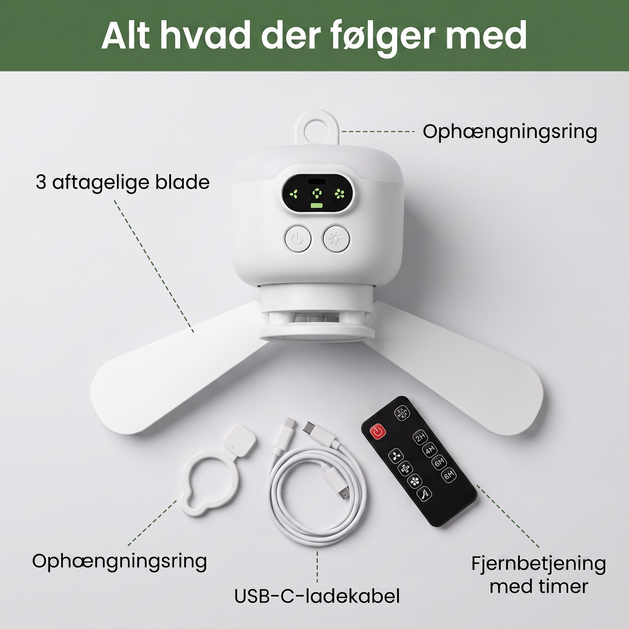 NightBreeze indhold i pakken - dansk